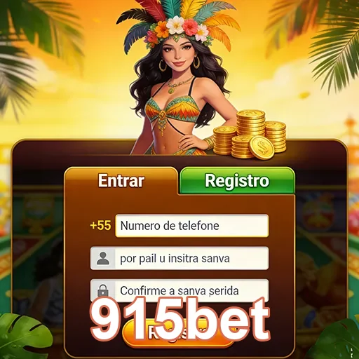 Interface de cadastro segura da 915bet em um celular.