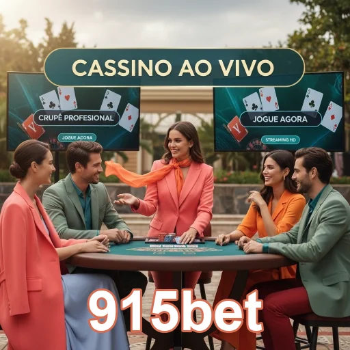 Profissionais jogando pôquer ao vivo no 915bet.