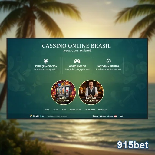 Jogador utilizando o cassino online 915bet em smartphone