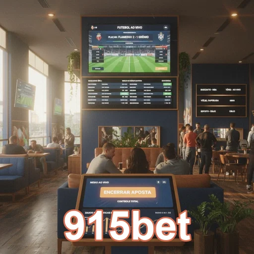Ambiente movimentado do aplicativo 915bet com apostas ao vivo.