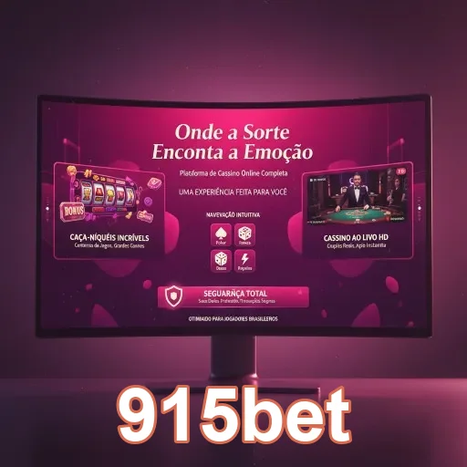 Interface de cassino online da 915bet com jogos variados.