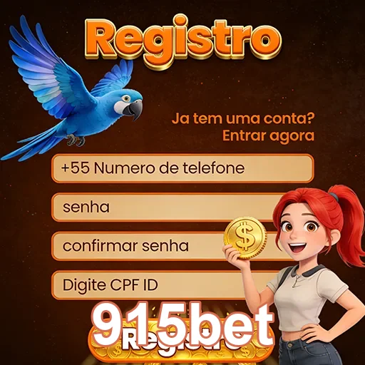 Tela de registro da 915bet, solicitando dados do usuário.