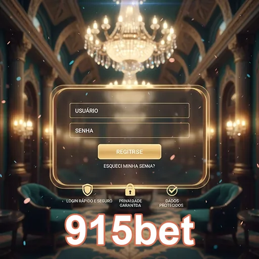 Tela de login do aplicativo 915bet com design elegante.