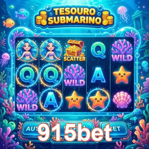 Tela do jogo 'Tesouro Submarino' no cassino 915bet.
