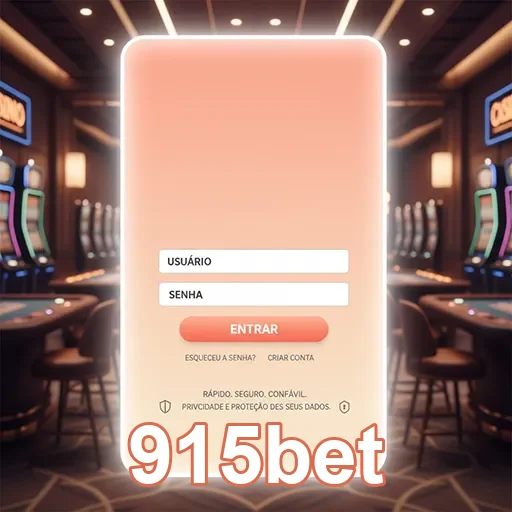 Tela de login da plataforma 915bet para serviços VIP.